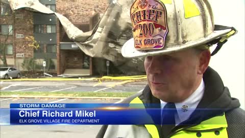 High winds blow off part of Elk Grove apartment complex roof, leaving residents out of their homes