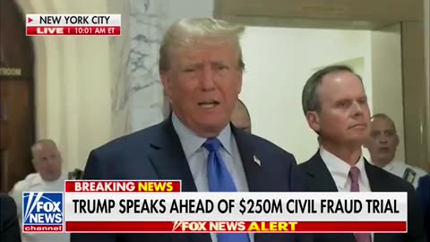 Trump speaks ahead of civil fraud trial