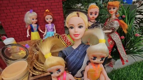 Barbie Doll All Day Routine In Indian Village/Suhana Ki Kahani Part-129/Barbie Doll Bedtime Story