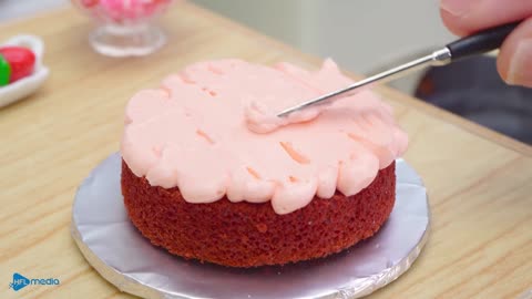 Best of Miniature Strawberry Chocolate Cake | Tiny Birthday Cake Decorating | Miniature Cooking