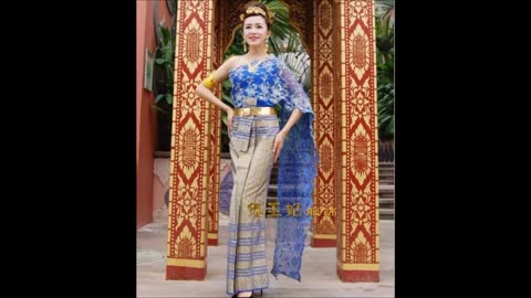 Thailand traditional clothing Women Wedding dress Thai dress Women Summer Water-Splashing Festival