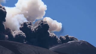 Amazing footage of Mount Etna volcanic eruption