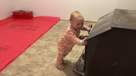 Lilyanna Moving The Stove - 1/2/23