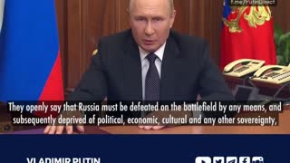 Putin: Western elites have gone too far. It is Russia’s historical tradition and destiny to stop