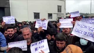 'We can’t go back' - migrants protest on Belarus border