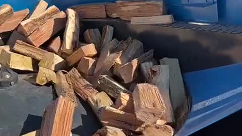 It turns out that firewood can be split like this
