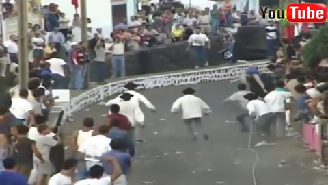 Most awesome bullfighting festival funny crazy bull
