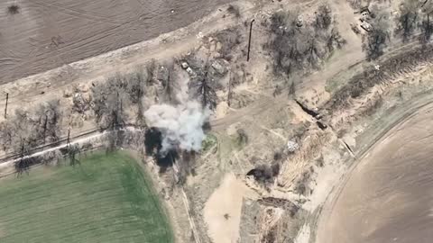 Russian Vehicle Struck By Ukrainian Indirect Fire