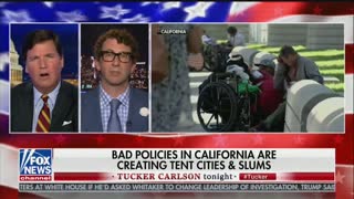 Tucker Carlson argues with liberal radio show host about California homelessness