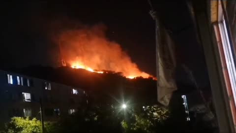 Incendio forestal en el sector de Chimitá en Bucaramanga