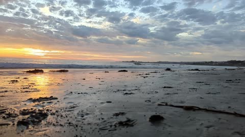 Beautiful Beach Sunset (with narration)