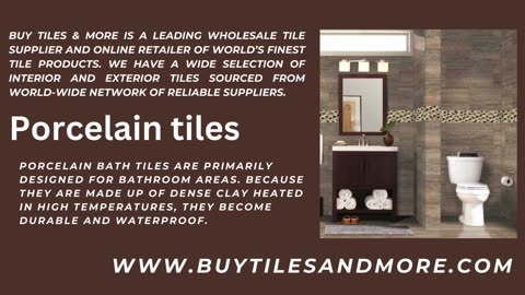 Buy porcelain bath tiles for bathroom moderation up to 45% off