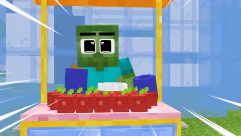 Monster School Mom have a Baby Zombie - Vending Machine Pregnancy Challenge Minecraft Animation