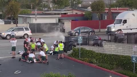 Video shows moments after crash that injured law enforcement recruits in South Whittier_1