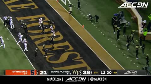 Wake Forest's Brendon Harris Goes To The House For A Pick-6 | Must See Moment