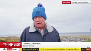President Trump in Scotland today