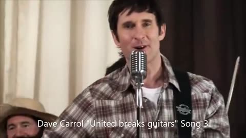 DAVE CARROL HAD HIS GUITAR BROKEN BY UNITED AIRLINES IN 2009 AND WROTE 3 SONG AS REVENGE