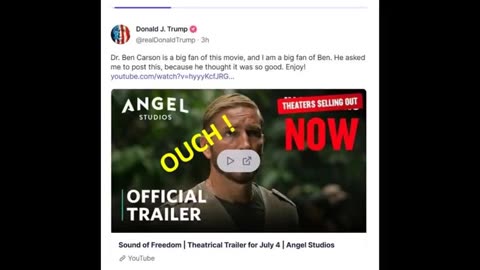 TRUMP EXPOSES 'SOUND OF FREEDOM' CON-JOB MOVIE WITH CLEVER TRUTH SOCIAL POST