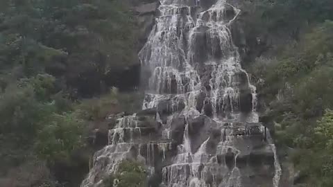 an artificial waterfall