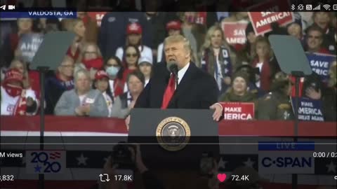 Most Inspirational Moment Of President Trump at Valdosta Rally
