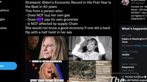 Barbra Streisand Is An Economist All of A Sudden