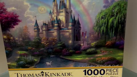Disney Parks A New Day at the Cinderella Castle Thomas Kinkade 1000 Piece Puzzle #shorts