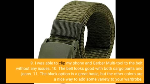 Customer Comments: WERFORU Nylon Belt for Men Military Tactical Belt Canvas Outdoor Web Belt wi...