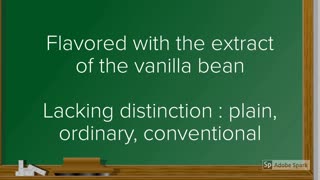 Word of the day Vanilla