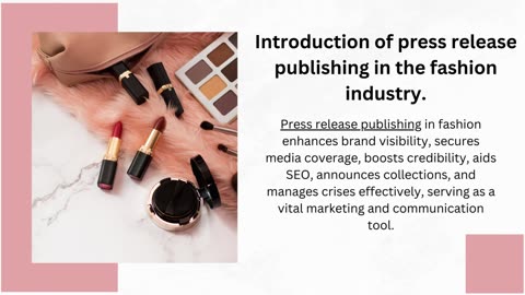 Press Release Publishing and Fashion