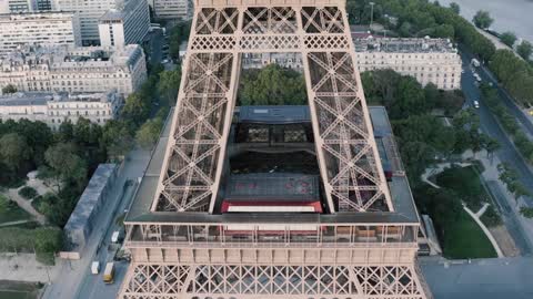 4K Drone Video of Eiffel Tower
