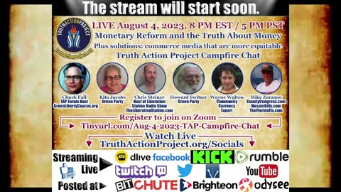 LIVE Aug. 4, 2023, 8 PM EST: Monetary Reform and the Truth About Money plus Solutions