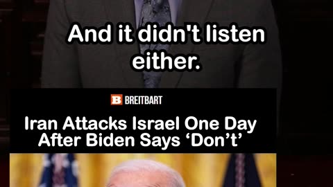 Biden Says Don’t and Iran Launches Attack Next Day