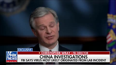 FBI director Chris Wray says COVID pandemic 'most likely' originated from Chinese lab