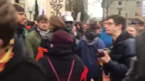 White Anti Trump Protester Says That "White People Should Go Back Where They Come From"