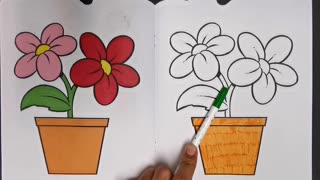 My first coloring Book: Flower coloring