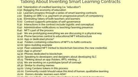 Inventing the Smart Learning Contract on Cardano Podcast 3 of 3