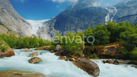 The Nature of Norway Is a Turbulent River From Melted Waters