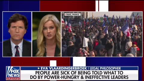 Tucker- Protests against vax mandates break out worldwide