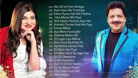 BEST Songs Udit Narayan & Alka Yagnik / Evergreen romantic songs / Awesome Duets - SUPERHIT JUKEBOX