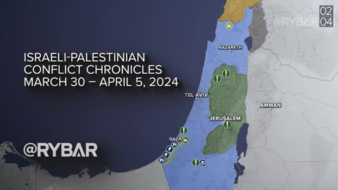 ►🚨▶◾️⚡️🇮🇱⚔️🇵🇸 Rybar Review of the Israeli-Palestinian Conflict April 5 2024