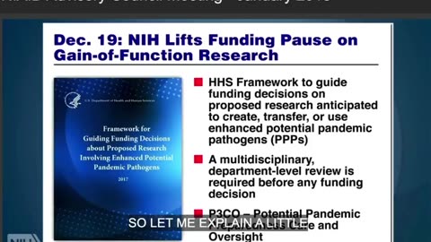 🧵 On December 19, 2017 the NIH lifted the funding pause on Gain of Function research. Here is Dr. Anthony Fauci in January, 2018 discussing why he thinks this is a good thing. He has since denied funding Gain of Function in Wuhan, which is a Lie!