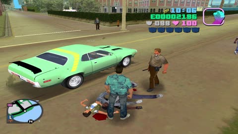Grand Theft Auto:Vice City Good Citizenship Bonus Gamplay|Tommy Vercetti Vs Thieves chase|Helping|Vc