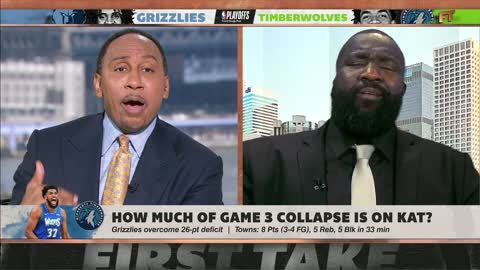 Stephen A. calls out Karl-Anthony Towns for his 8-PT Game 3 performance | First Take