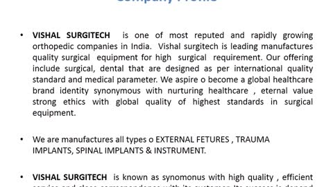 " leading manufacturer of quality surgical equipment"