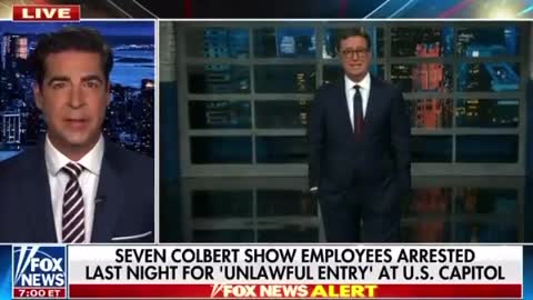 Nine "associates" of The Late Show with Stephen Colbert are arrested at the House of Reps.