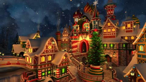 Santa's Magical Village 4K Christmas Ambience Cozy Winter Castle