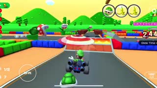 Mario Kart Tour - RMX Mario Circuit 1R/T Gameplay (Mario vs. Luigi Tour)