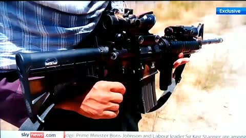 Taliban capture U S. M4 carbines with ACOG , LASER Designators & Infrared Illuminators