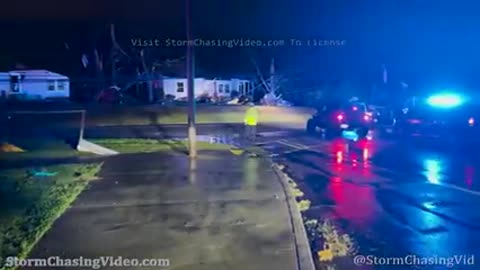 Tornado Aftermath In The Middle Of The Night, Newnan, GA - 3/26/2021