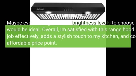 SNDOAS Black Range Hood 30 inch,Wall Mount Range Hood 30 inch with Ducted/Ductless Convertible,...